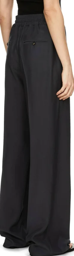 Weite Seidenhose Anthrazit