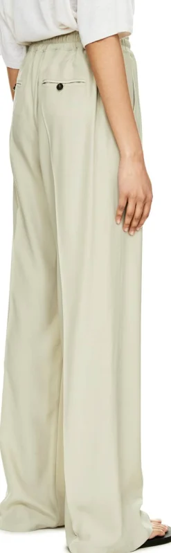 Weite Seidenhose Khaki