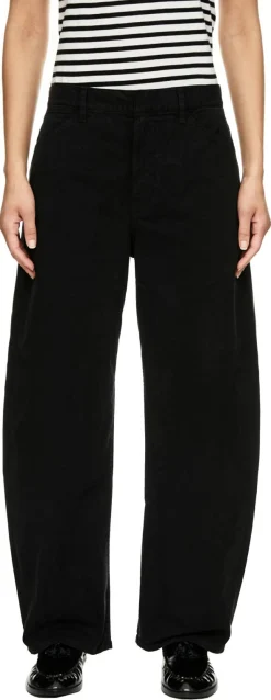 Weite Stoffhose 'Tribeca' Schwarz