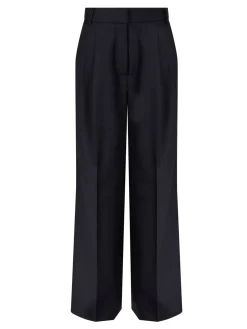 Weite Wollhose 'Lupina Wool' Navy