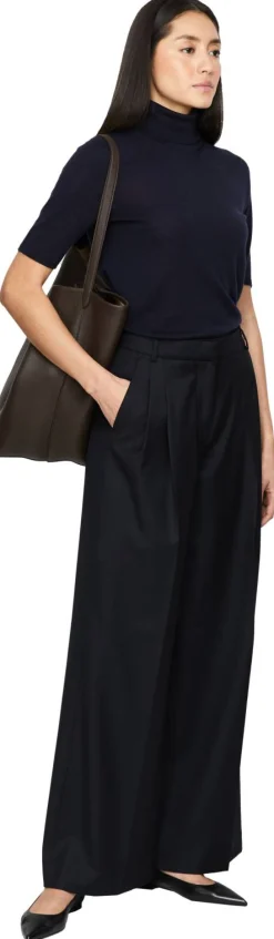Weite Wollhose 'Lupina Wool' Navy