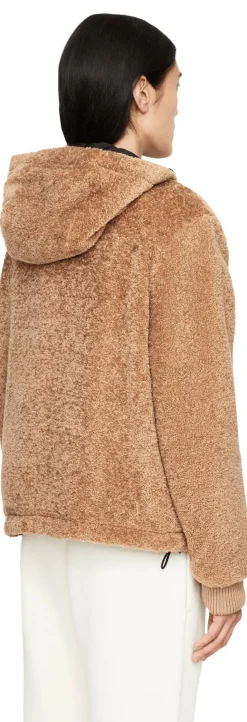 Wendbare Kapuzenjacke Braun/Schwarz
