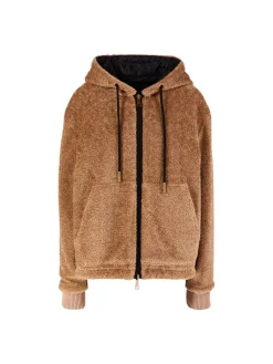 Wendbare Kapuzenjacke Braun/Schwarz