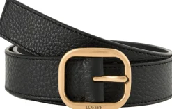 Wendbarer Gürtel mit Anagram Schwarz/Gold