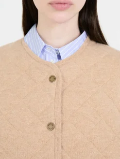 Wendbare Woll-Cashmere-Jacke Beige