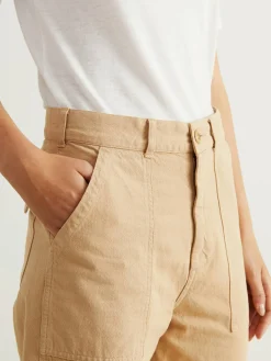 Wide-Leg Cropped Jeans 'Westward' Beige