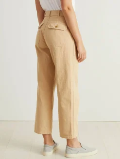 Wide-Leg Cropped Jeans 'Westward' Beige