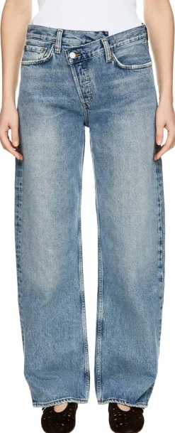 Wide-Leg Jeans 'Arc Criss Cross' Mittelblau
