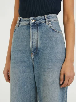 Wide-Leg Jeans Blau