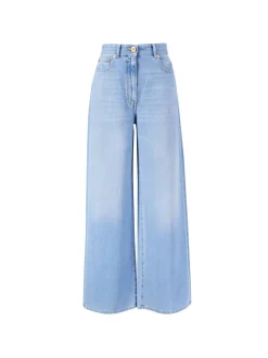 Wide-Leg Jeans Blau