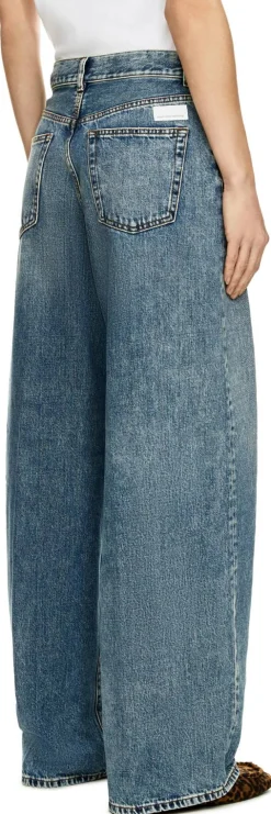 Wide-Leg Jeans 'Gea Overcarrot' Mittelblau