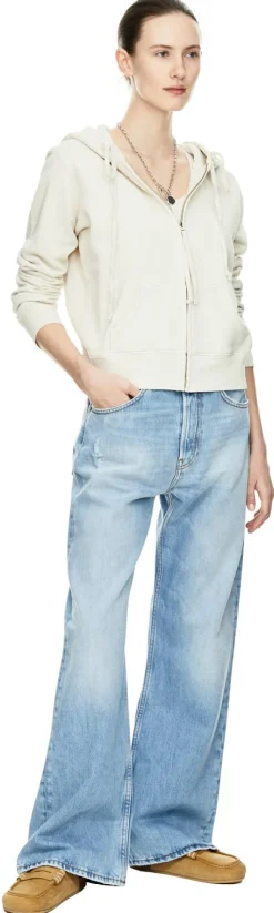 Wide-Leg Jeans Hellblau