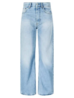 Wide-Leg Jeans Hellblau