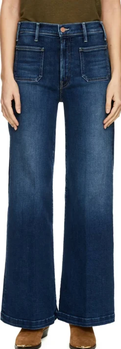 Wide-Leg Jeans 'Hustler Roller Patch' Mittelblau