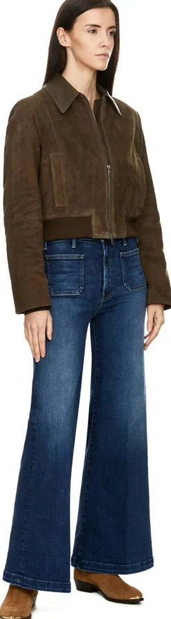Wide-Leg Jeans 'Hustler Roller Patch' Mittelblau
