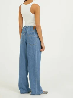 Wide-Leg Jeans 'Iris' Blau