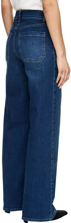 Wide-Leg Jeans 'Le Slim Palazzo Long Pocket' Blau