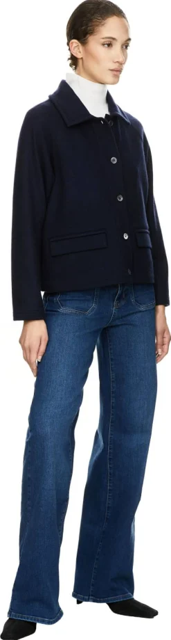Wide-Leg Jeans 'Le Slim Palazzo Long Pocket' Blau