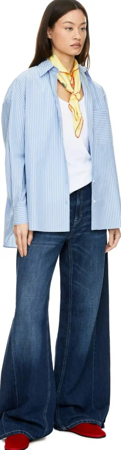 Wide-Leg Jeans 'Palazzo' Dunkelblau