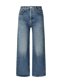 Wide-Leg Jeans 'Ren' Mittelblau
