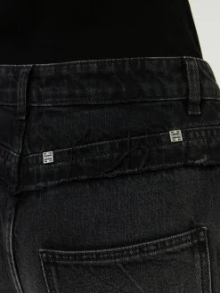 Wide-Leg Jeans Schwarz
