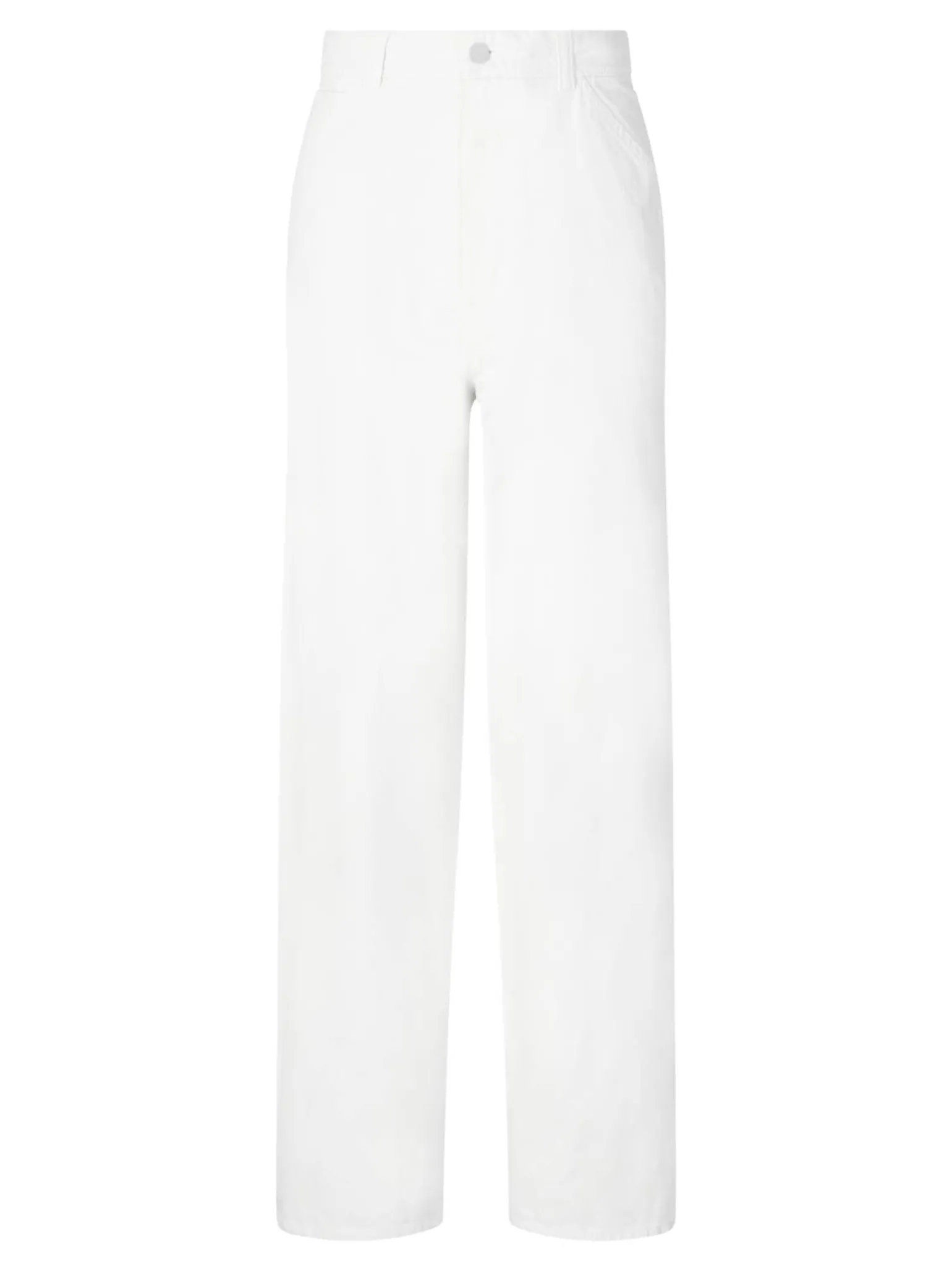 Wide-Leg Jeans Weiß