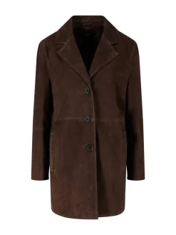 Wildlederjacke 'Joni' Dunkelbraun