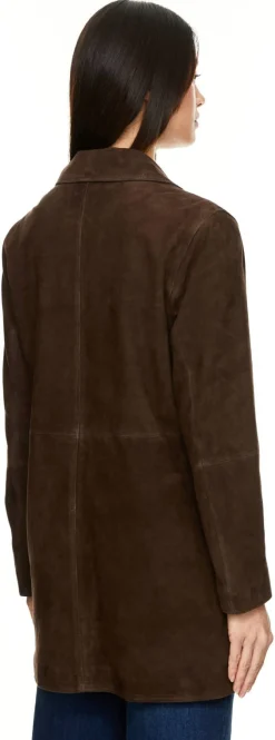 Wildlederjacke 'Joni' Dunkelbraun