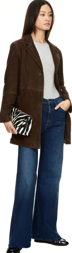 Wildlederjacke 'Joni' Dunkelbraun