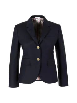 Woll-Blazer in Marineblau