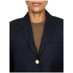 Woll-Blazer in Marineblau
