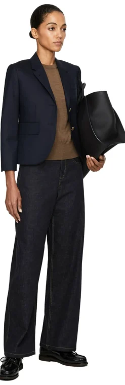Woll-Blazer in Marineblau