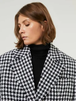 Woll-Blazer Schwarz/Weiß
