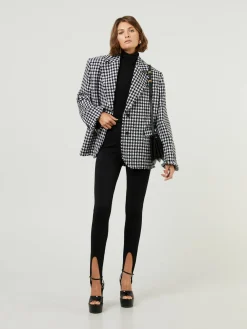 Woll-Blazer Schwarz/Weiß