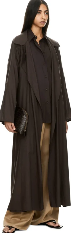 Wollbluse 'Voile' Dunkelbraun