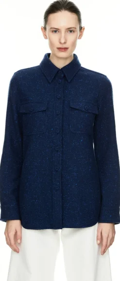 Woll-Cashmere-Hemd 'John Austin' Marineblau