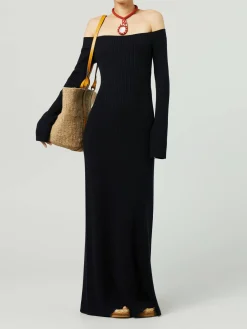 Woll-Cashmere-Kleid Dark Night Blue