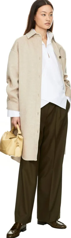 Woll-Cashmere-Mantel Beige