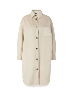 Woll-Cashmere-Mantel Beige
