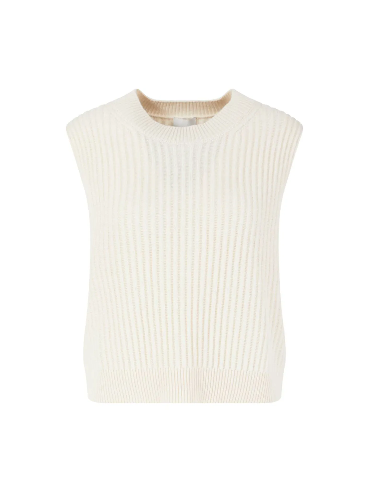 Woll-Cashmere-Pullunder Crème