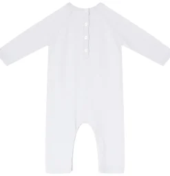 Woll-Cashmere-Strampler mit Stickerei Hellblau