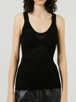Woll-Cashmere-Top Schwarz