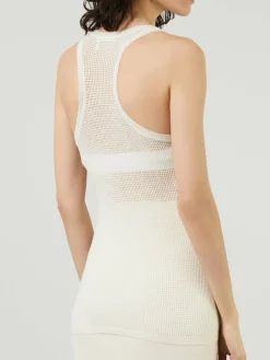 Woll-Cashmere-Top Weiß