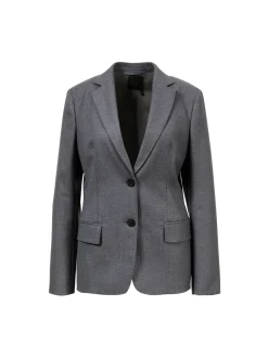 Woll-Flanell-Blazer Grau