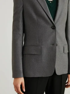 Woll-Flanell-Blazer Grau