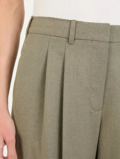 Wollhose 'Flannel Straight' Grün