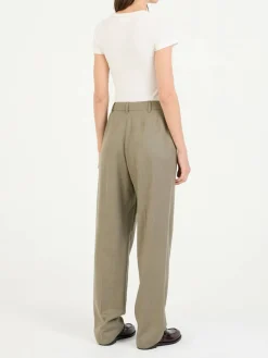 Wollhose 'Flannel Straight' Grün