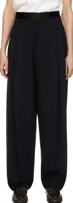 Wollhose Marineblau