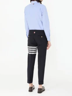 Wollhose Marineblau/Weiß