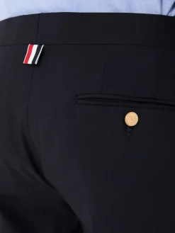 Wollhose Marineblau/Weiß